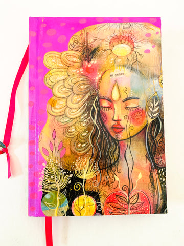 Land in Peace, hand-painted Journal/Sketchbook