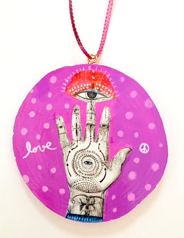 Vision ornament, original mini painting