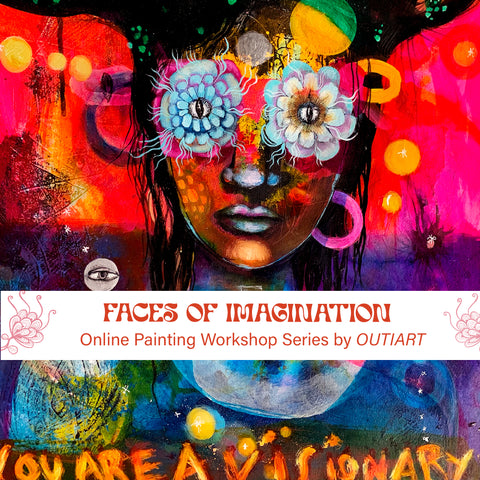 March 2026, Faces of Imagination, Online Painting Workshop