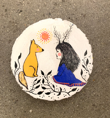Family Meeting Remix, original mini painting