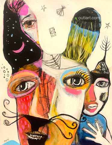 Daily Mystery, original painting.