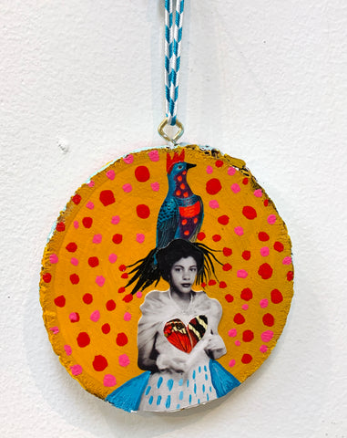 I Heart You, original ornament painting