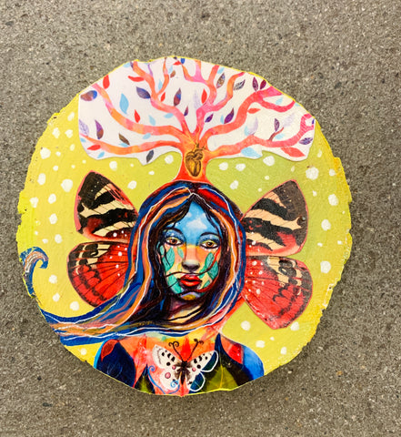 Butterfly Wisdom, original mini painting