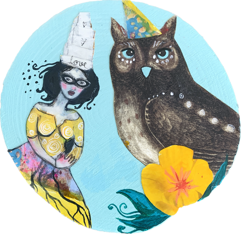 In Love Again! original mini painting