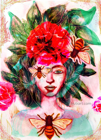 Day 22, Queen Bee” Print