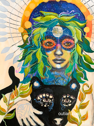 Vision of the Dream, small print on wood