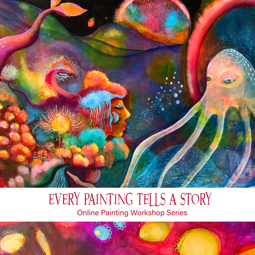 JUNE Sundays Every Painting Tells a Story, Online Painting Workshop