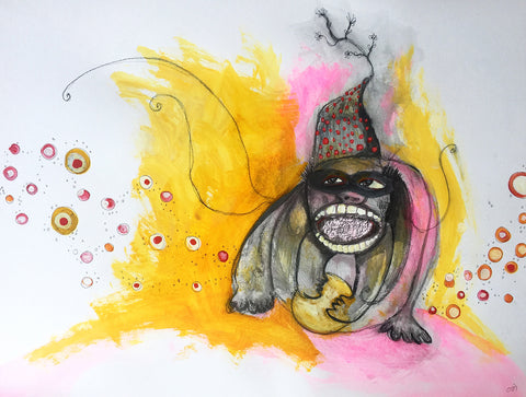 Play Nice Now, original painting.