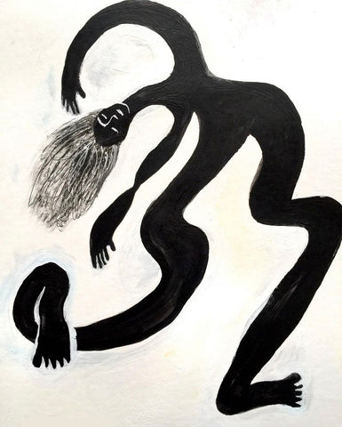 Save Yourself: Dance!, original painting art paper