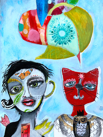 Friends, original painting.