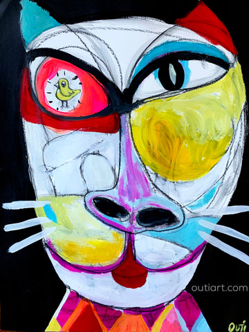 Go Get Them Tiger, original painting art paper