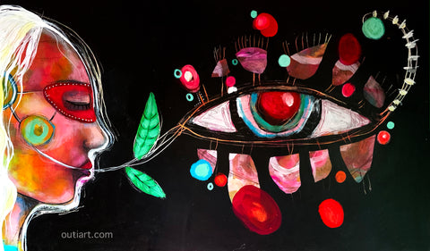 Holy Red, original painting