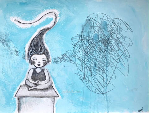 Thin Line, original painting.