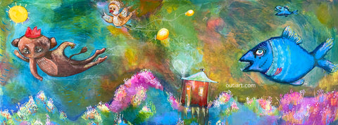 Trouble in Paradise, original painting